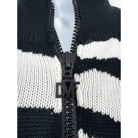 Diane Von Furstenberg Long Sleeve Full Zip Zebra Print Mid Length Cardigan Sz 1X - Picture 4 of 8